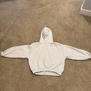 Cozy Sweat Fleece Hoodie - Color: Heather Cloud White